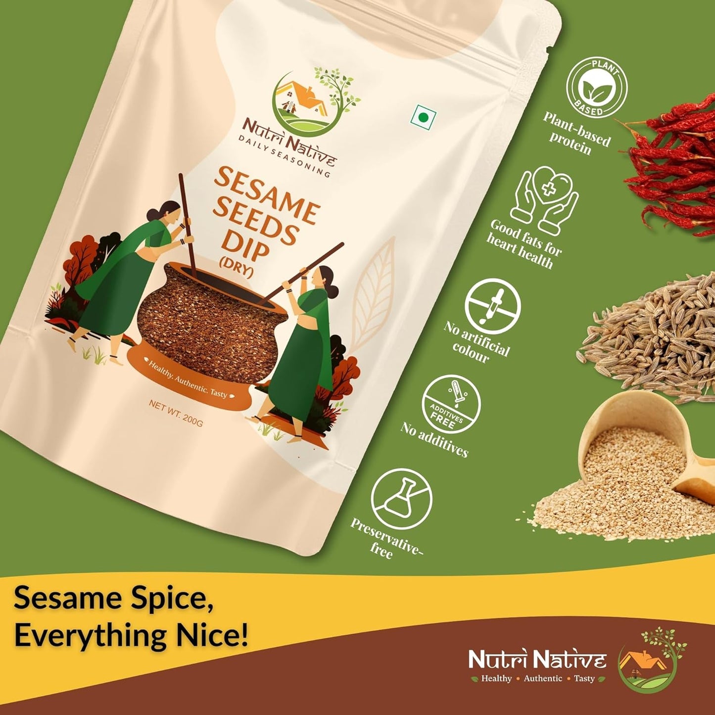 Sesame Seeds Dip (Typically Flavourful, Crunchy & Tasty)