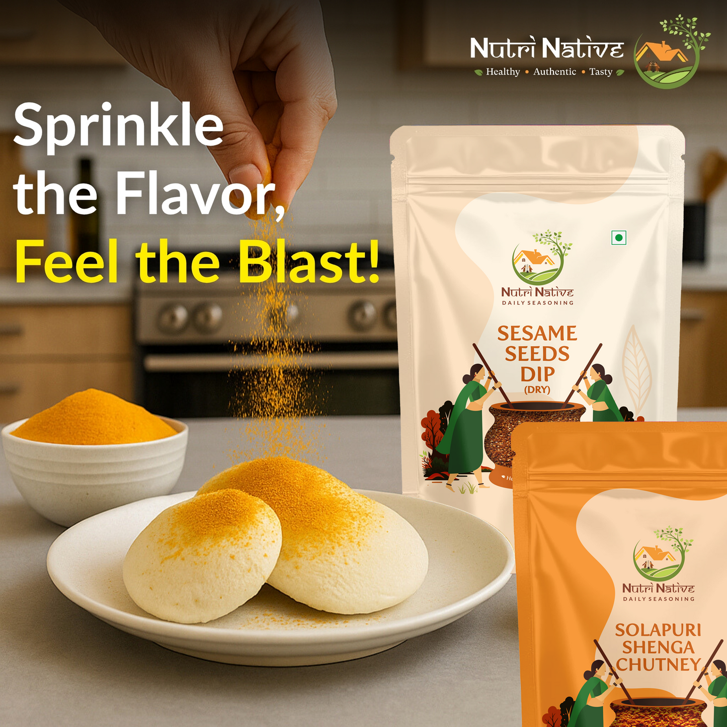 NutriNative COMBO 6: Sesame Seeds Dip + Solapuri Shenga Chutney