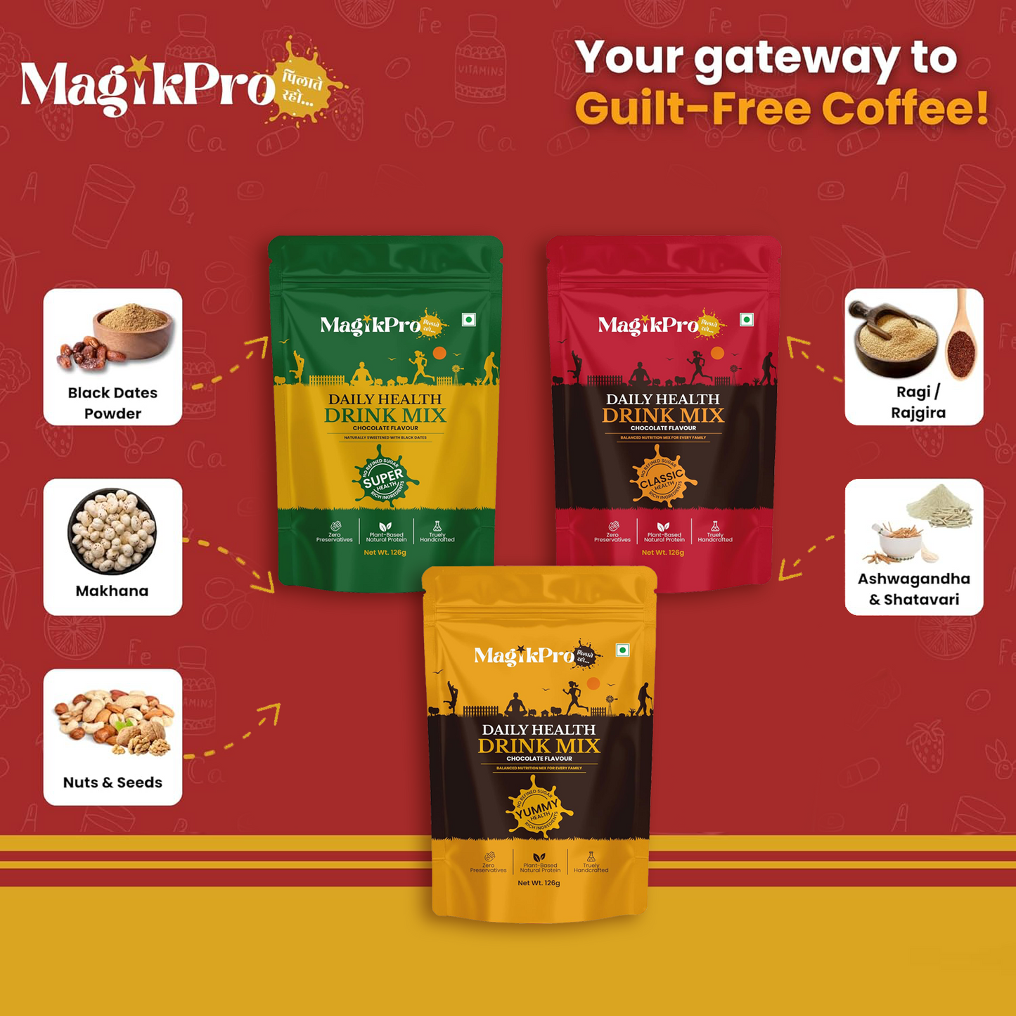 MagikPro COMBO 1: Chocolate Health Drink Combo (Pack of 3)
