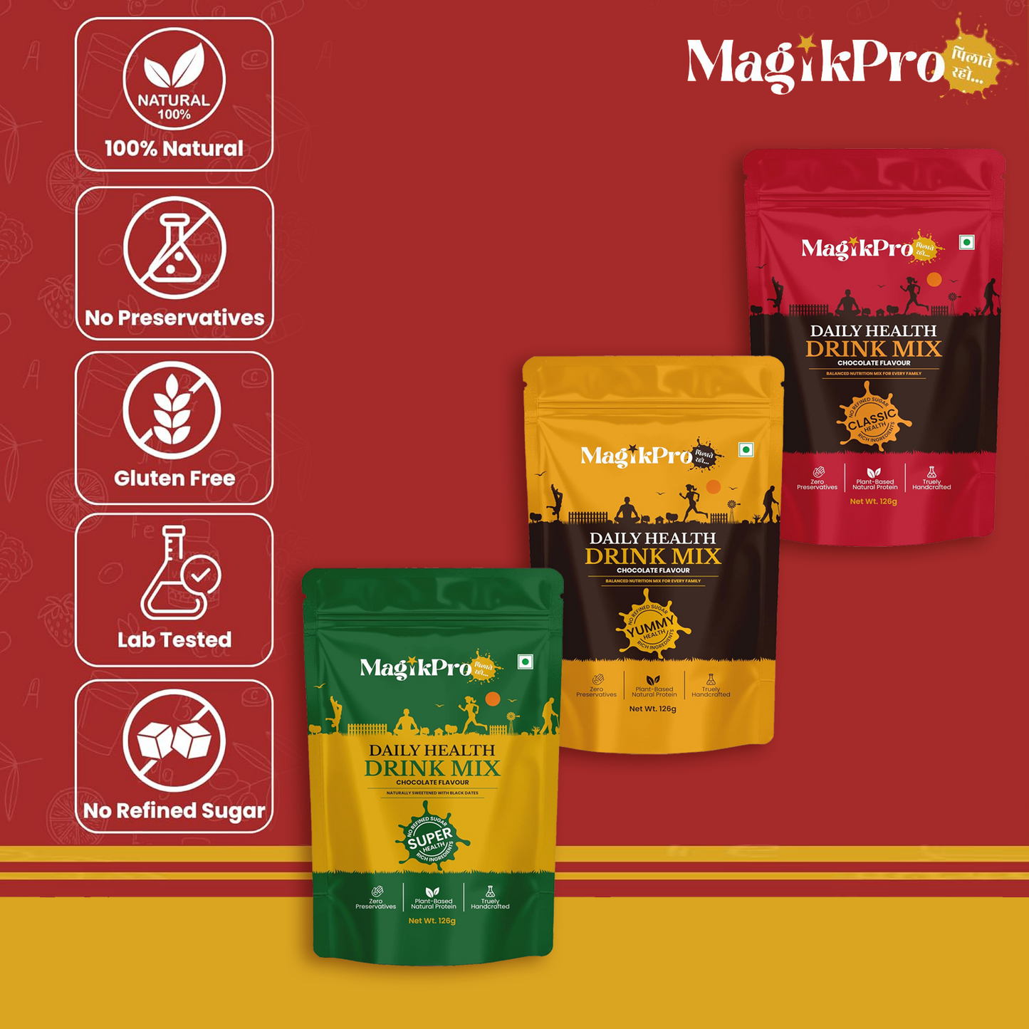 MagikPro COMBO 1: Chocolate Health Drink Combo (Pack of 3)