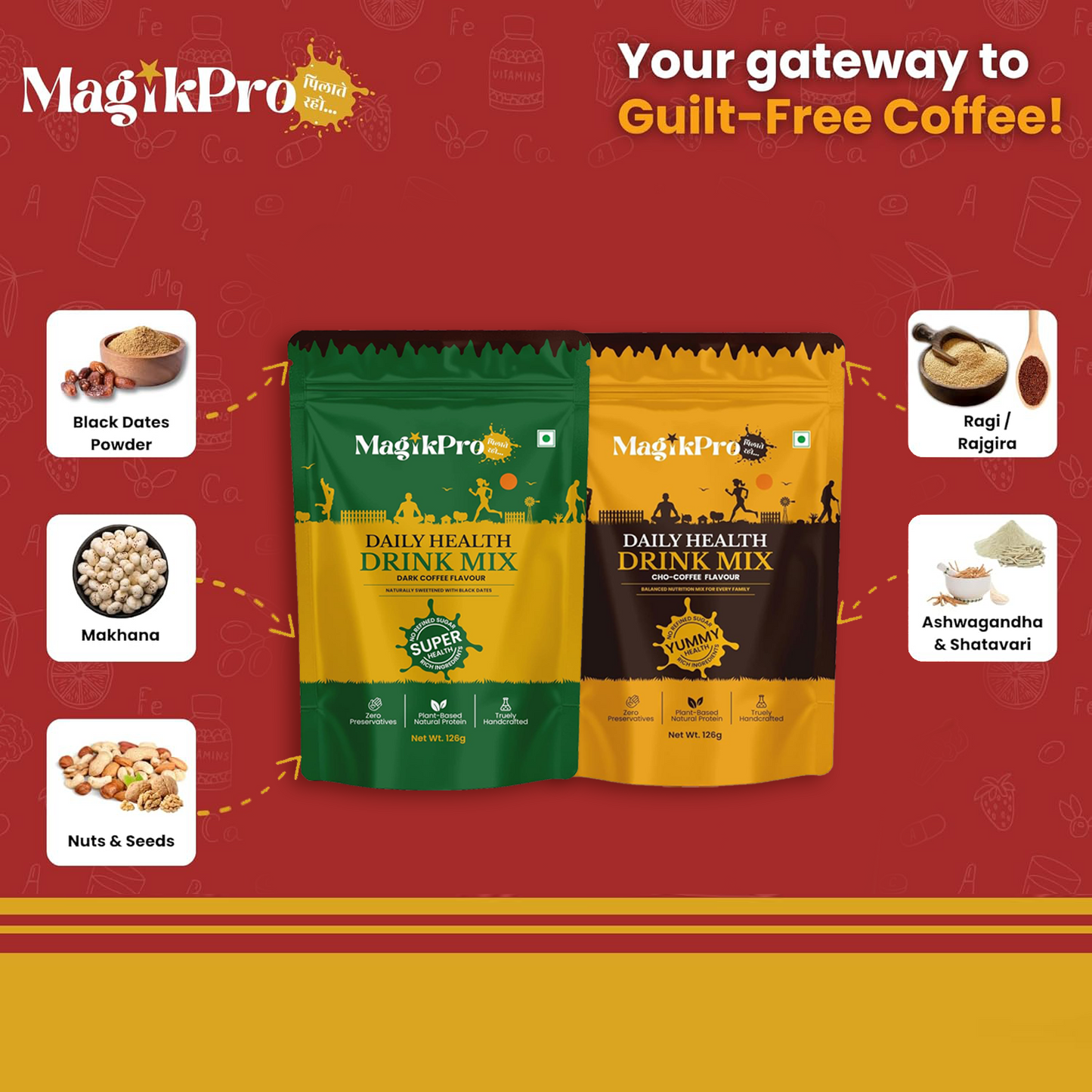 MagikPro COMBO 2: Coffee Health Drink Combo (Pack of 2)