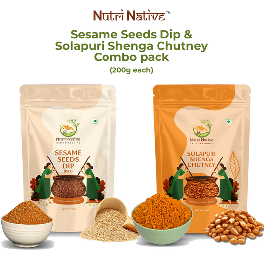 NutriNative COMBO 6: Sesame Seeds Dip + Solapuri Shenga Chutney